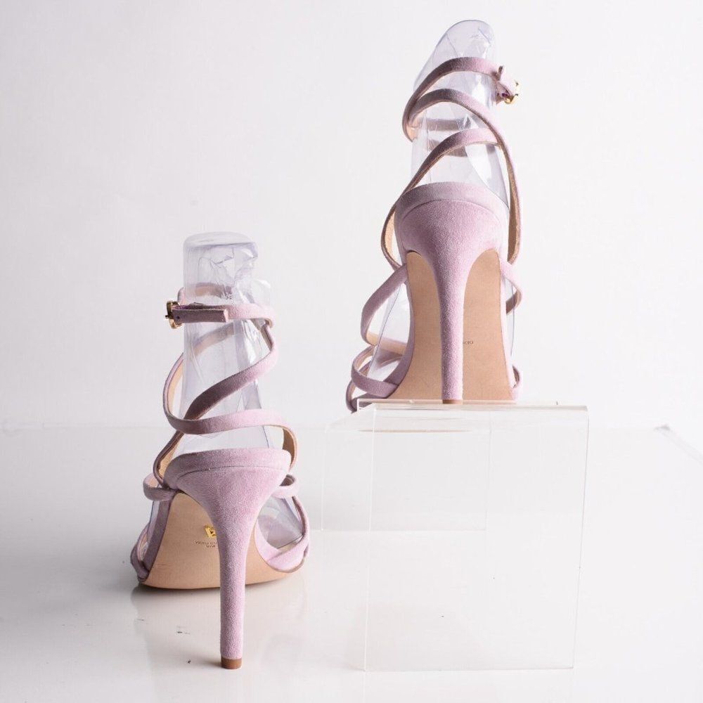 Veronica Beard Womens Abriella Strappy Suede Sandals Heels Lavendar EU 39 US 9 - Picture 6 of 9